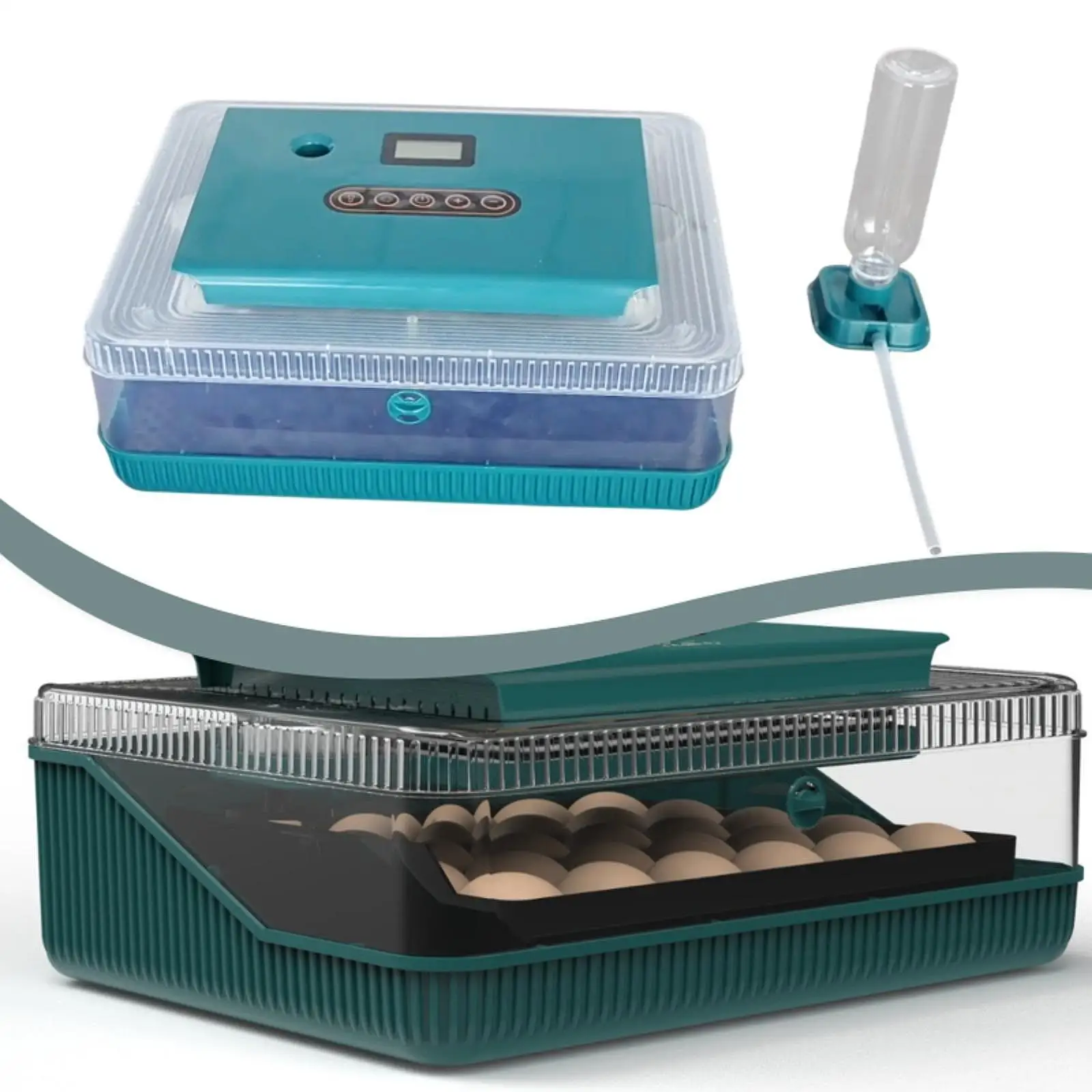 

Инкубатор для яиц, домашний, с регулируемым лотком, внешней емкостью для воды, полностью автоматический, для выведения цыплят