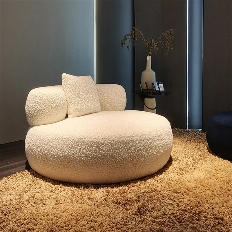 

European Cute Living Room Sofas Round Upholstered Comfortable Kawaii Living Room Sofas Modern Glam Canapé Lit Sofa Furniture