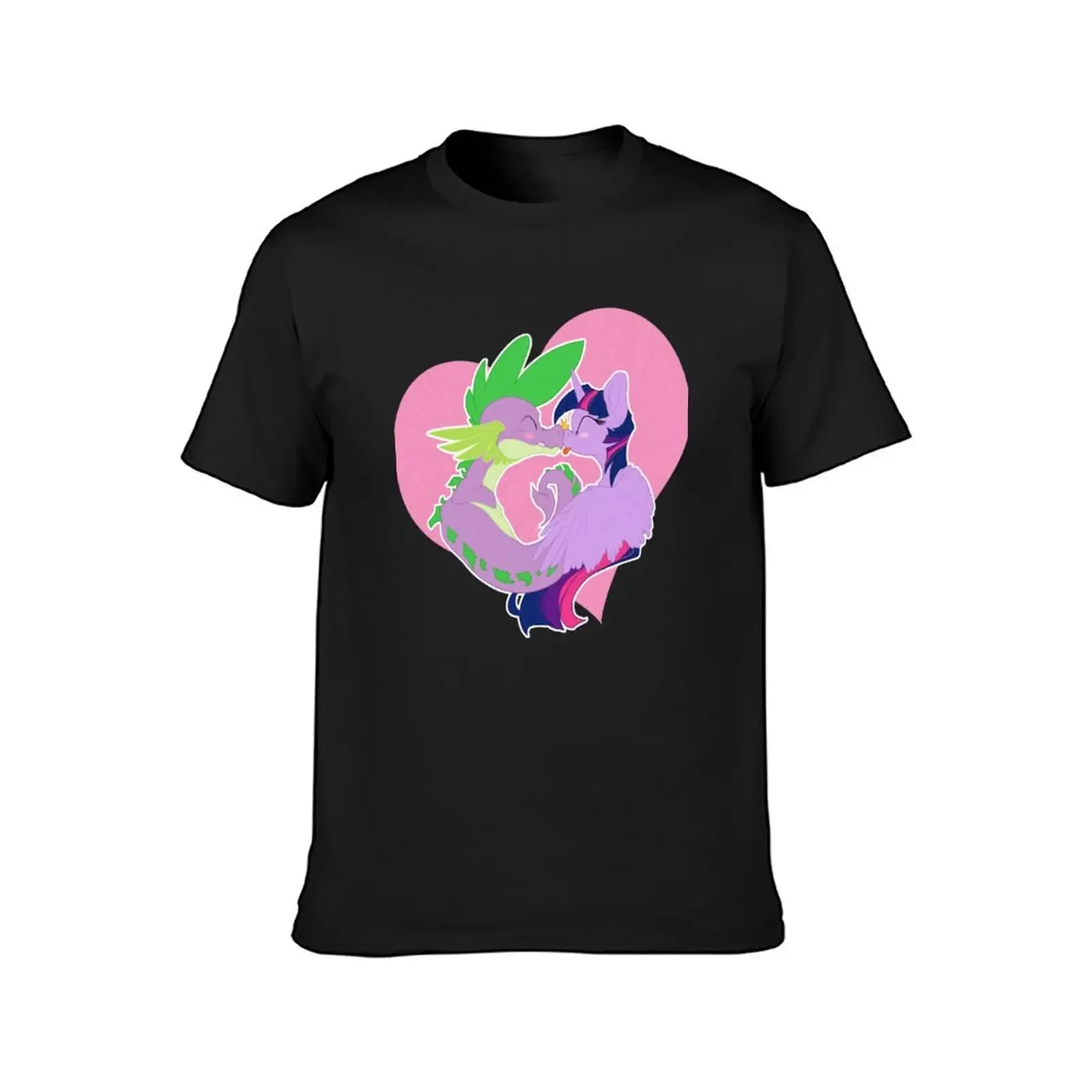 Twilight and Spike Smooch T-Shirt quick drying summer shirt for a boy summer tops men tshirt