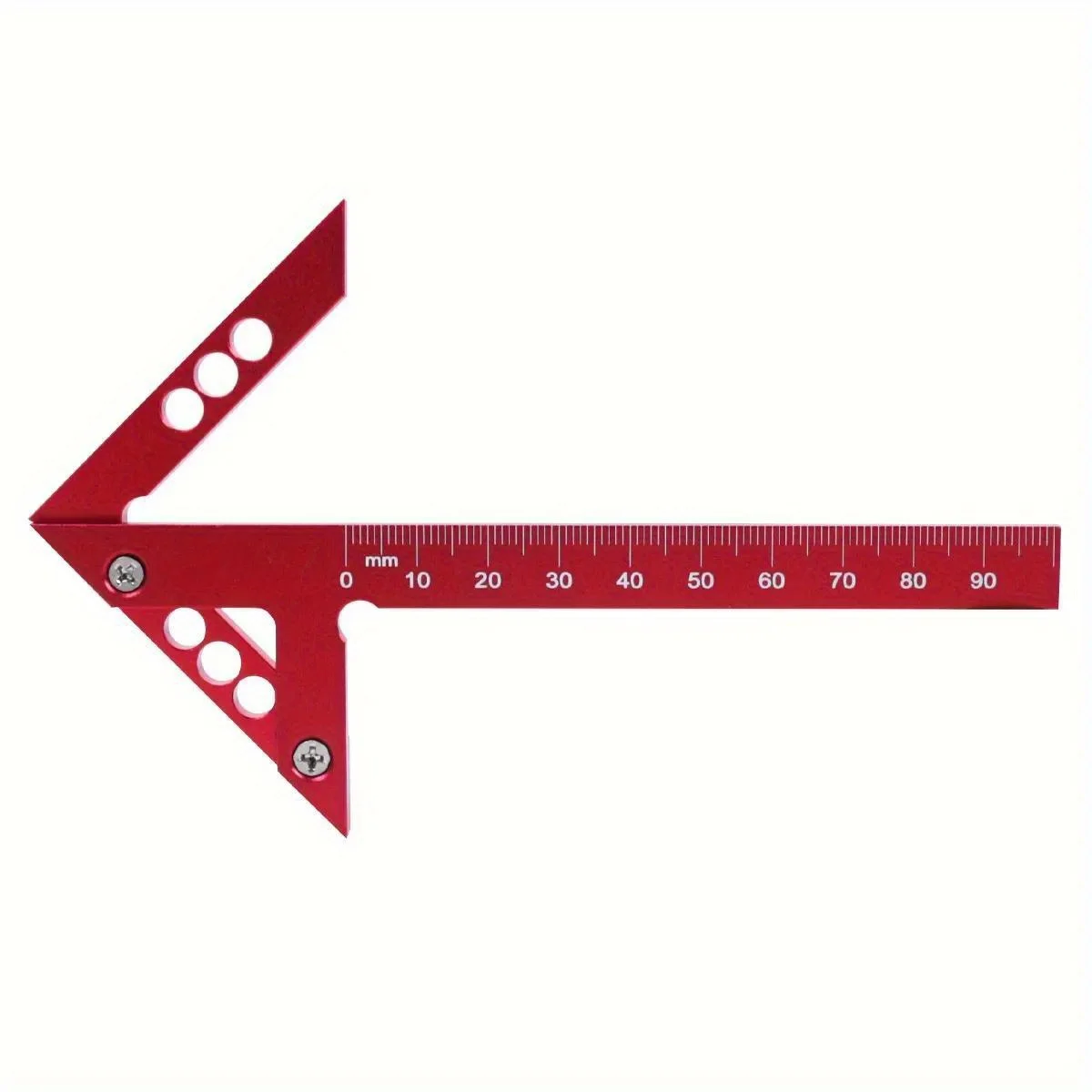 Metric/Inch Center Scribe Measuring Tool, Woodworking Line Caliber Gauge, 45/90 Degree Right Angle Line Gauge Carpenter Ruler