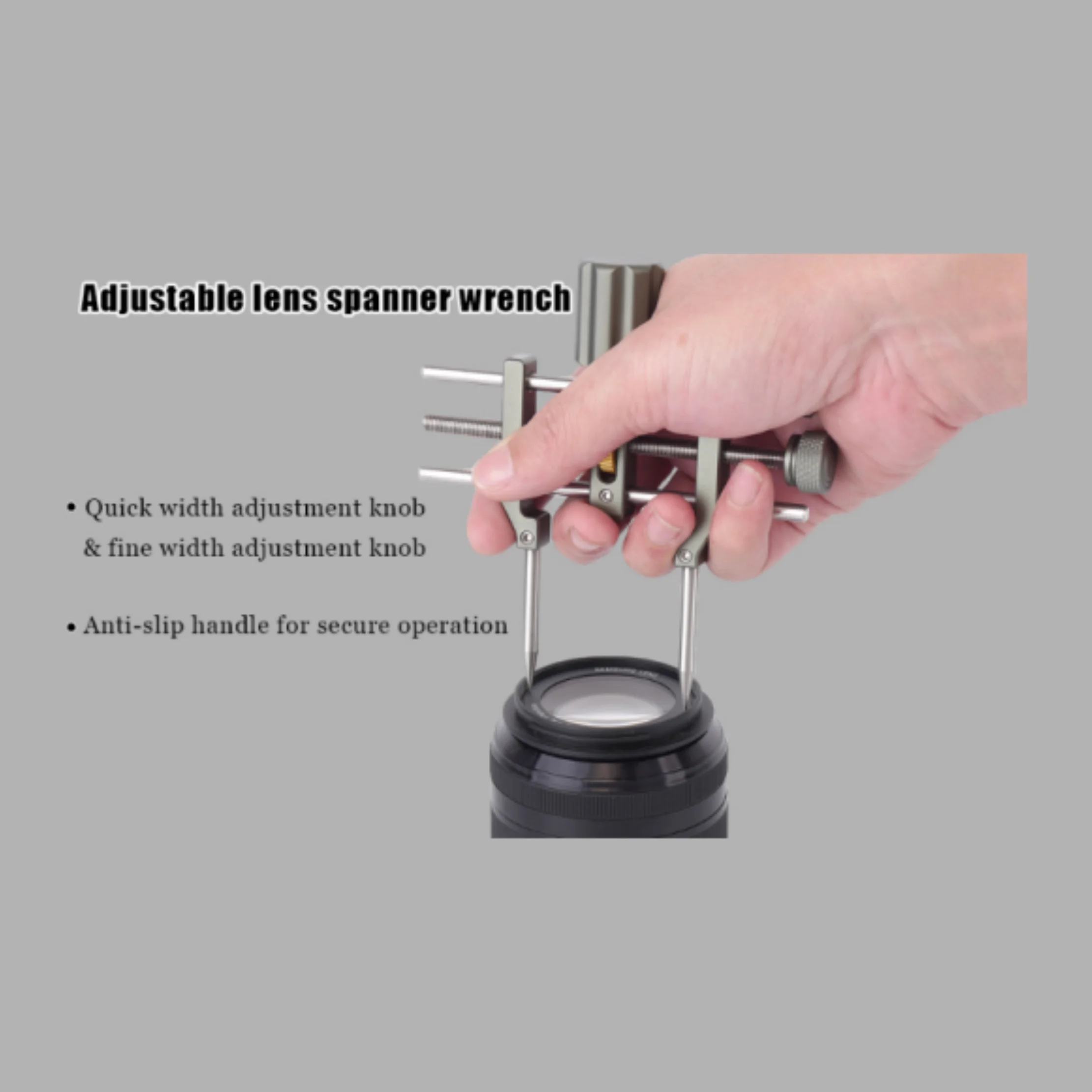 Fotga Adjustable Lens Spanner Wrench Optical Ring Removal, 8-100mm, Precision Lens Repair Tool with Quick