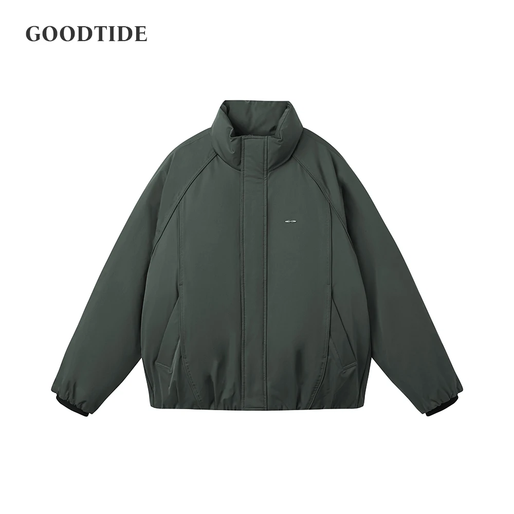 

Fashion Men's 90 White Duck Down Stand Collar Diagonal Raglan Down Jacket 2025 Winter New Loose Casual Warm Top Coat Jacket