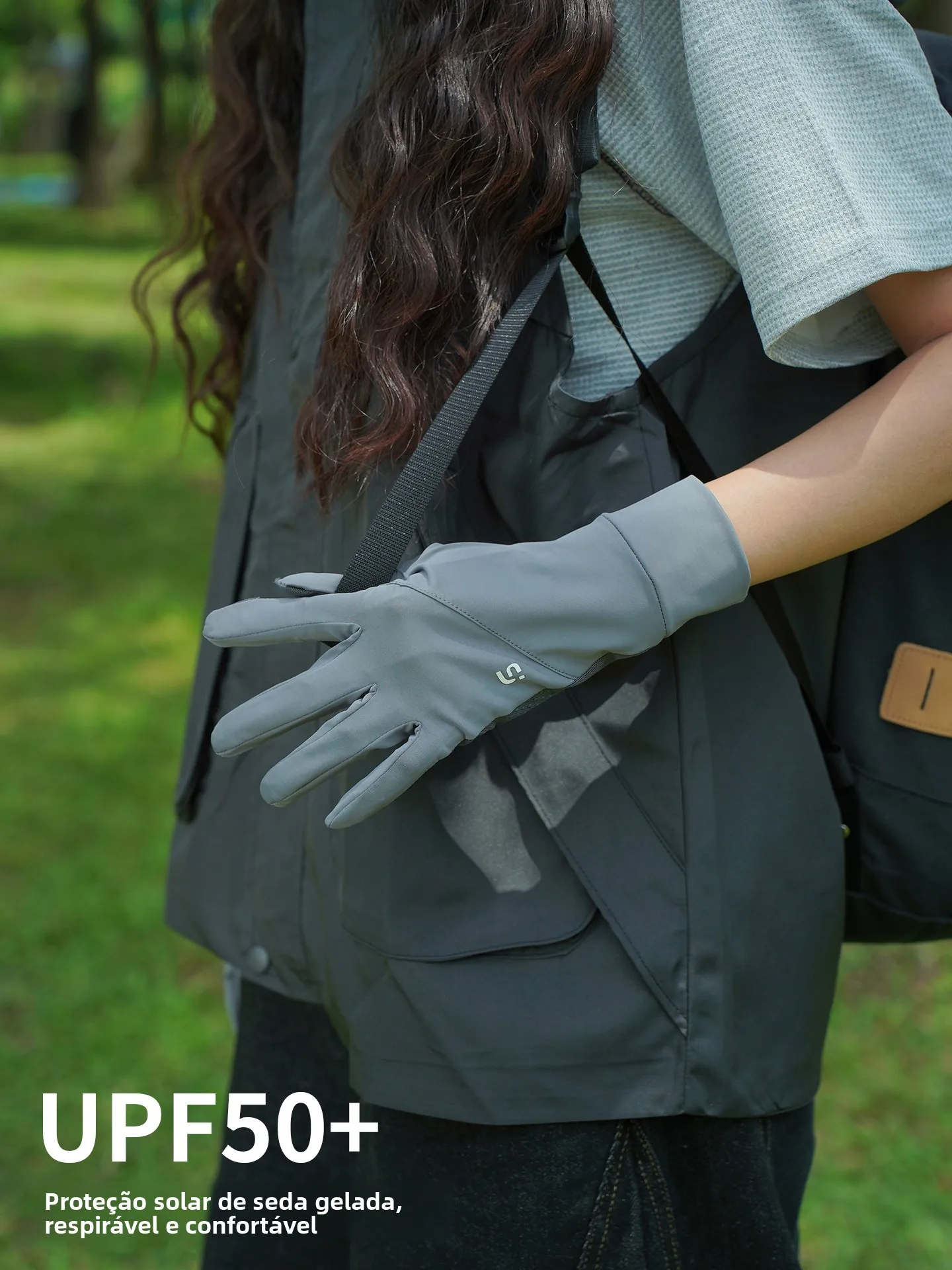 女性用夏用日焼け止め手袋-タッチスクリーン対応-通気性-薄型-ロングサイクリンググローブ-滑り止め-運転用-アウトドア用
