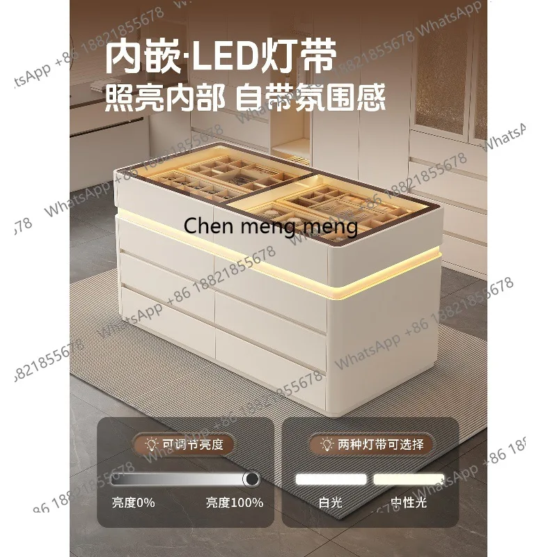 Gioielli minimalisti italiani Nakajima Bancone guardaroba Vetrina per camera da letto Semplice cassettiera bifacciale