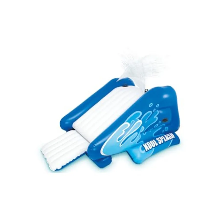 

Надувная водная горка-бассейн с встроенными распылителями для детей и взрослых от 6 лет, синяя