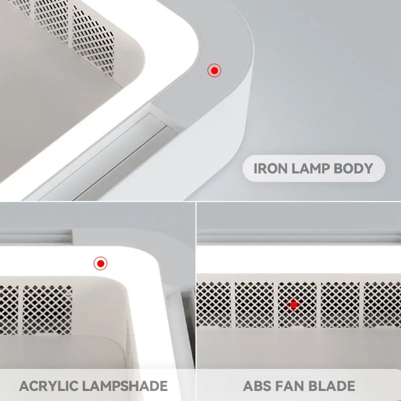 Imagem -05 - Invisible Bladesess Lâmpada Ventilador de Teto com Luz Controle Remoto sem Lâminas dc Led Circulador Decoração Quarto Sala