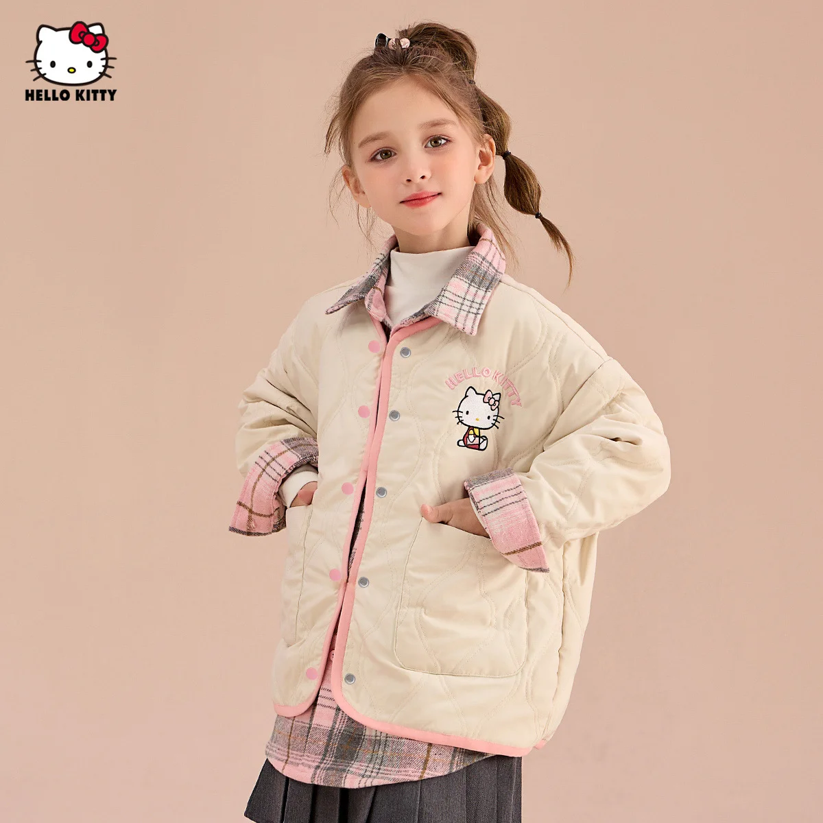 

[Официально авторизованная] Hellokitty, осенне-зимняя толстая теплая куртка из двух предметов для девочек, теплая и удобная куртка для прогулок и отдыха