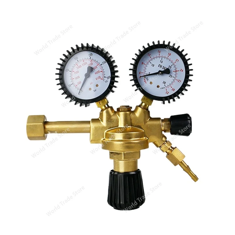 

Anti-vibration pressure reducing valve, oxygen-acetylene gas pressure regulating, stabilizing and reducing valve