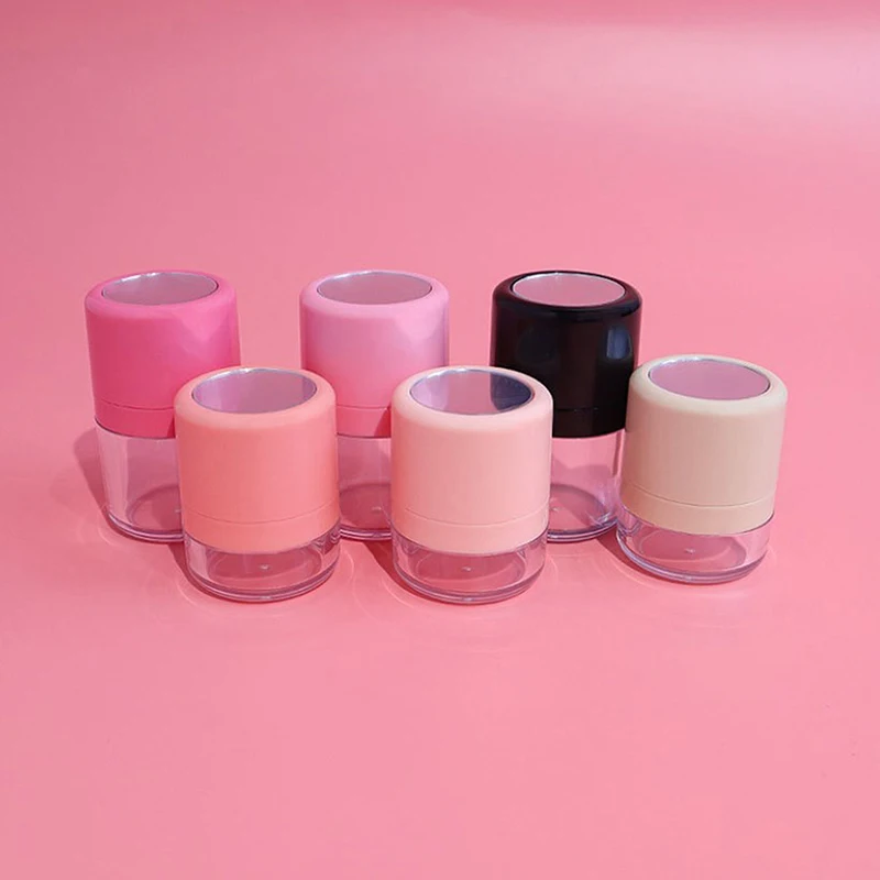 Mini Empty Refillable Loose Powder Box With Powder Puff Diy Cosmetic Powder Case Blusher Finishing Powder Jar Container