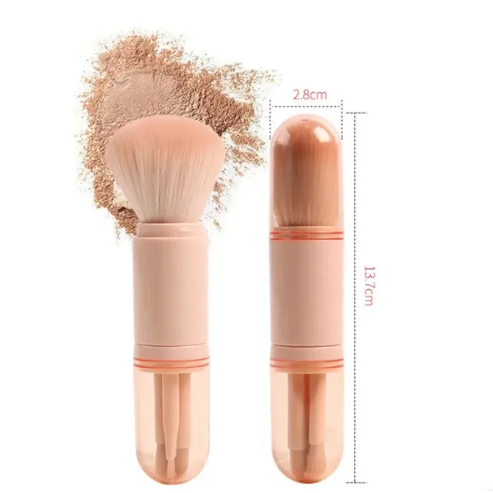 1 Pc 4 で 1 格納式メイクブラシミニアイブラシメイクブラシポータブルメイクブラシ美容ツール