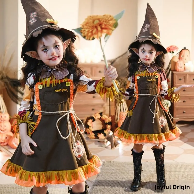 

loween Children's Costume Pumpkin Outfits Dinosaur Dr Girls Fard Dr up Robin Hood Sle Clothing