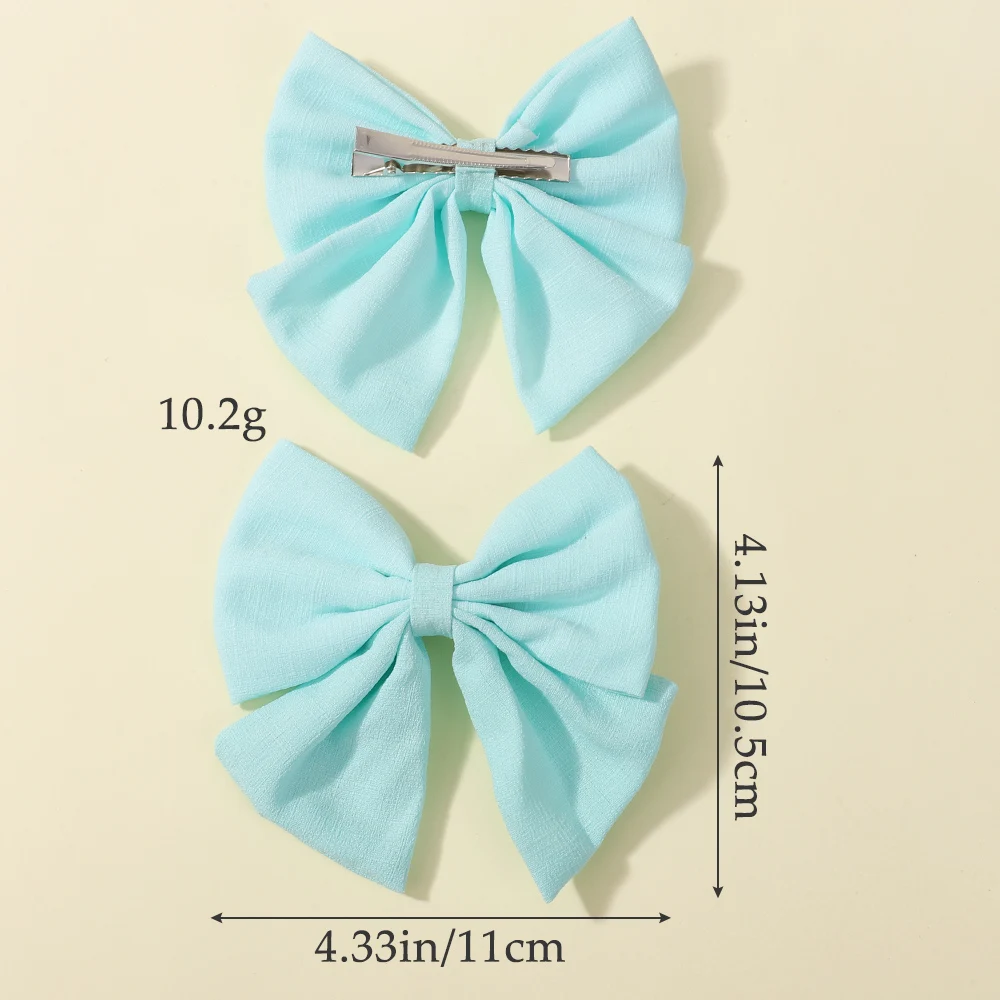 10 Uds. De lazos para el cabello con Clip de algodón de Color aleatorio para niñas, diadema hecha a mano, pasadores de horquilla, accesorios para el cabello para niños