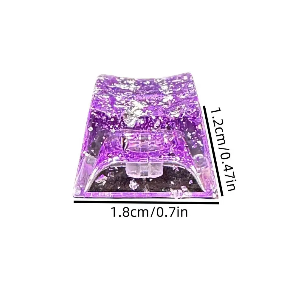 أغطية مفاتيح ورقية من رقائق الذهب العالمية، مفتاح صغير ثلاثي الأبعاد من الراتنج الشفاف، غطاء لوحة المفاتيح، غطاء مفاتيح ميكانيكي مصنوع يدويًا