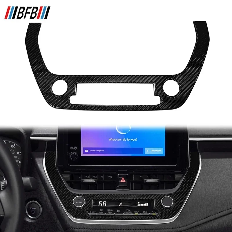 For TOYOTA GR Corolla Real Dry Carbon Fiber Central Control Multimedia Conditioner Button Panel Modification 23-2025 Accessories