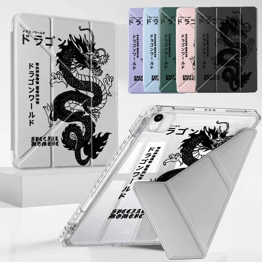 

Чехол-подставка Cool Dragon World Y-Fold для планшетов iPad Pro 11, 10, 9, 8, 7 поколений, 12.9 дюймов, Mini 6, 7, Pro 2025, Air 4, 5, M3, M2, 1