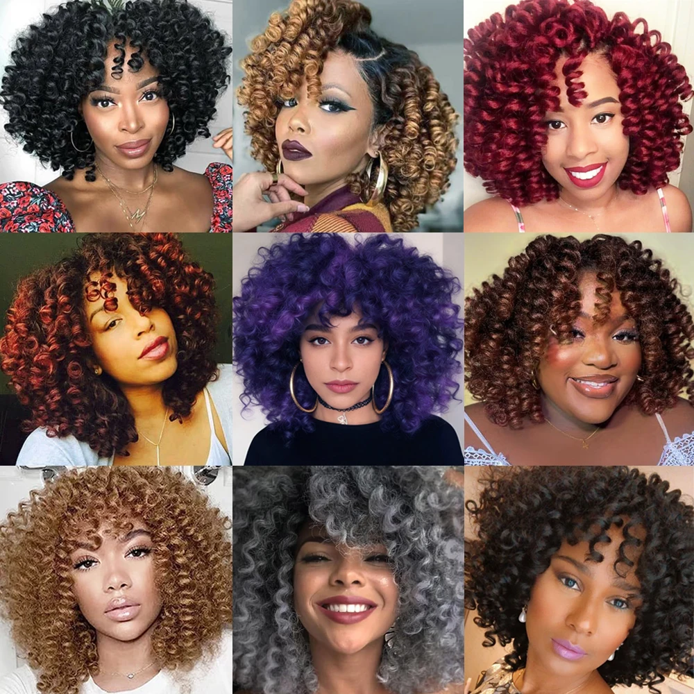 Jumpy Wand Curl Jamaican Bounce Crochet Hair 8 inch Wand Curls