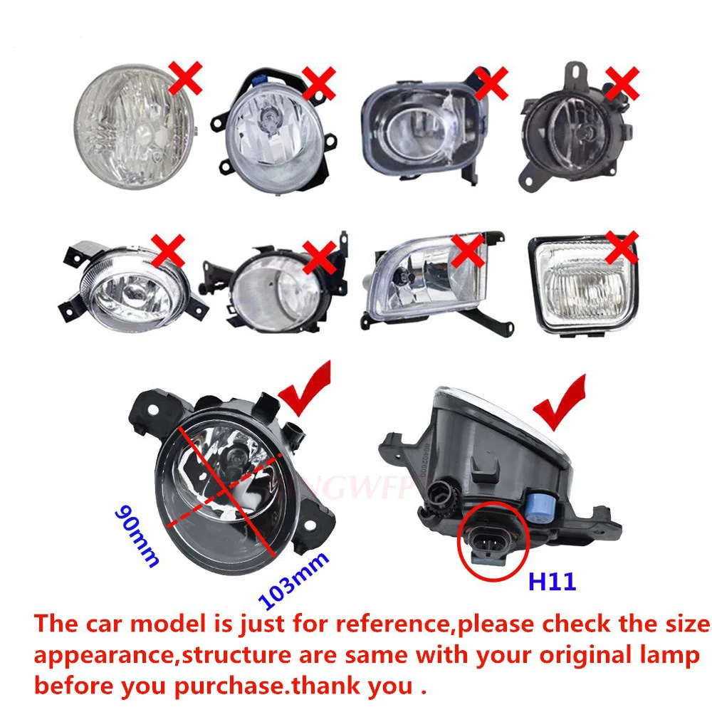 Car Right+Left LED Fog Daytime Running Lamp DRL 12V Fog Light Assembly For Nissan X-Trail (T30) 2001 2002 2003 2004 2005 2006