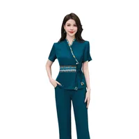Vêtements de travail pour femmes, costume de serveur d'hôtel, Salon de beauté, Spa, Massage, café des ongles, bain de pieds Sexy, Sauna, technicien, pantalon global, uniforme 5