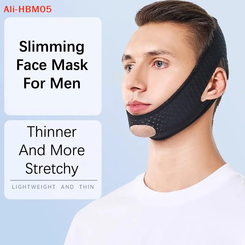 (HB05) Massageador Facial Modelador e Lifting Anti-Rugas Vermelho, Faixa para Papada, Cuidado Facial para Afinar o Rosto, Beleza e Saúde, Emagrecimento para Homens