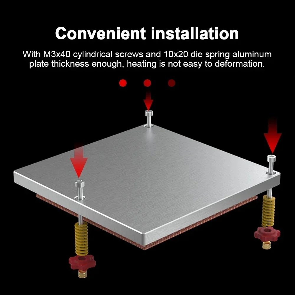 Voron 0/0.1 120*120*6mm Hotbed 6061 Plate Aluminum Alloy Plate Build Plate Sheet for 3D Printer Parts Hotbed Printing Platfor