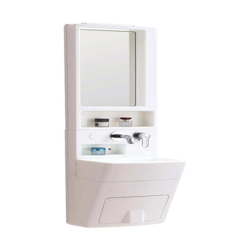 Modern Design RV Portable Bathroom Cabinet With Shower Tray & Shower Head ABS Material Integrated Bathroom Cabinet