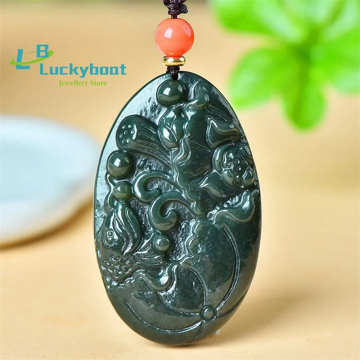 

Natural Hetian Qingyu Yearly Fish Pendant Simple and Personalized Exquisite Fashion Versatile for Men and Women