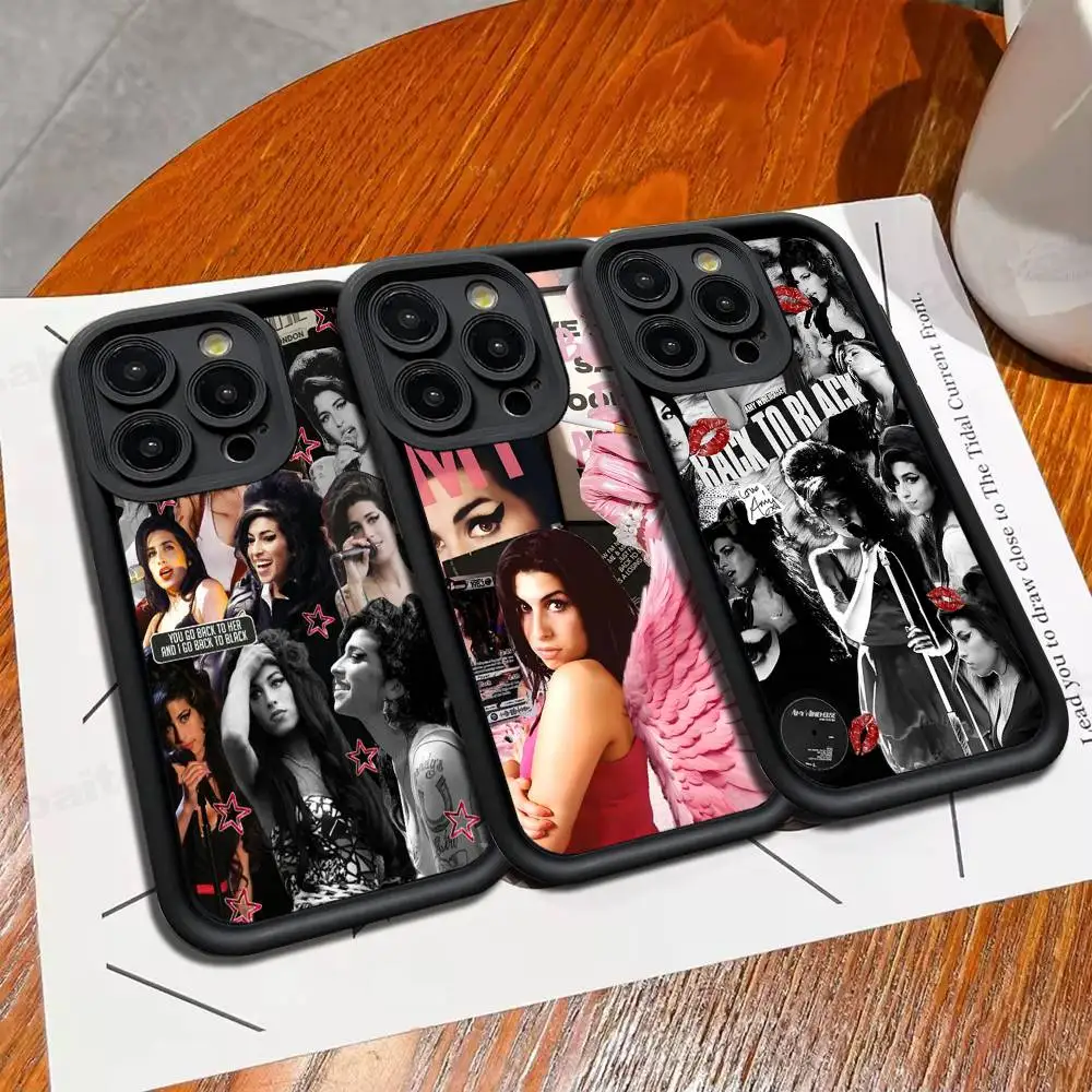 Beauty Woman A-Amy W-Winehouse Silicone Soft Phone Case For IPhone 17 16 14 13 12 11 15 Pro Max Plus Air Cover