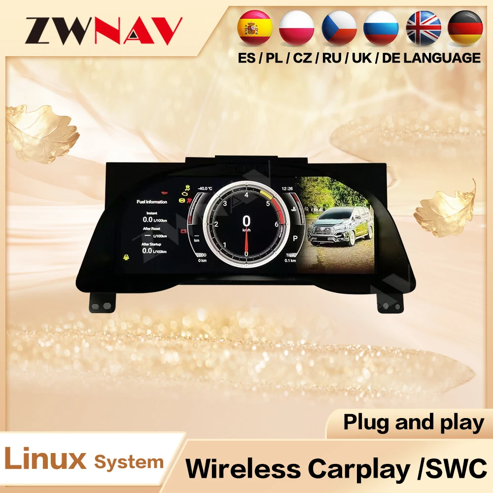 LCD Instrument Panel Panel For Toyota Innova 2016-2022 Virtual Cluster CockPit Speed Dedicated Digital Cluster Dashboard-