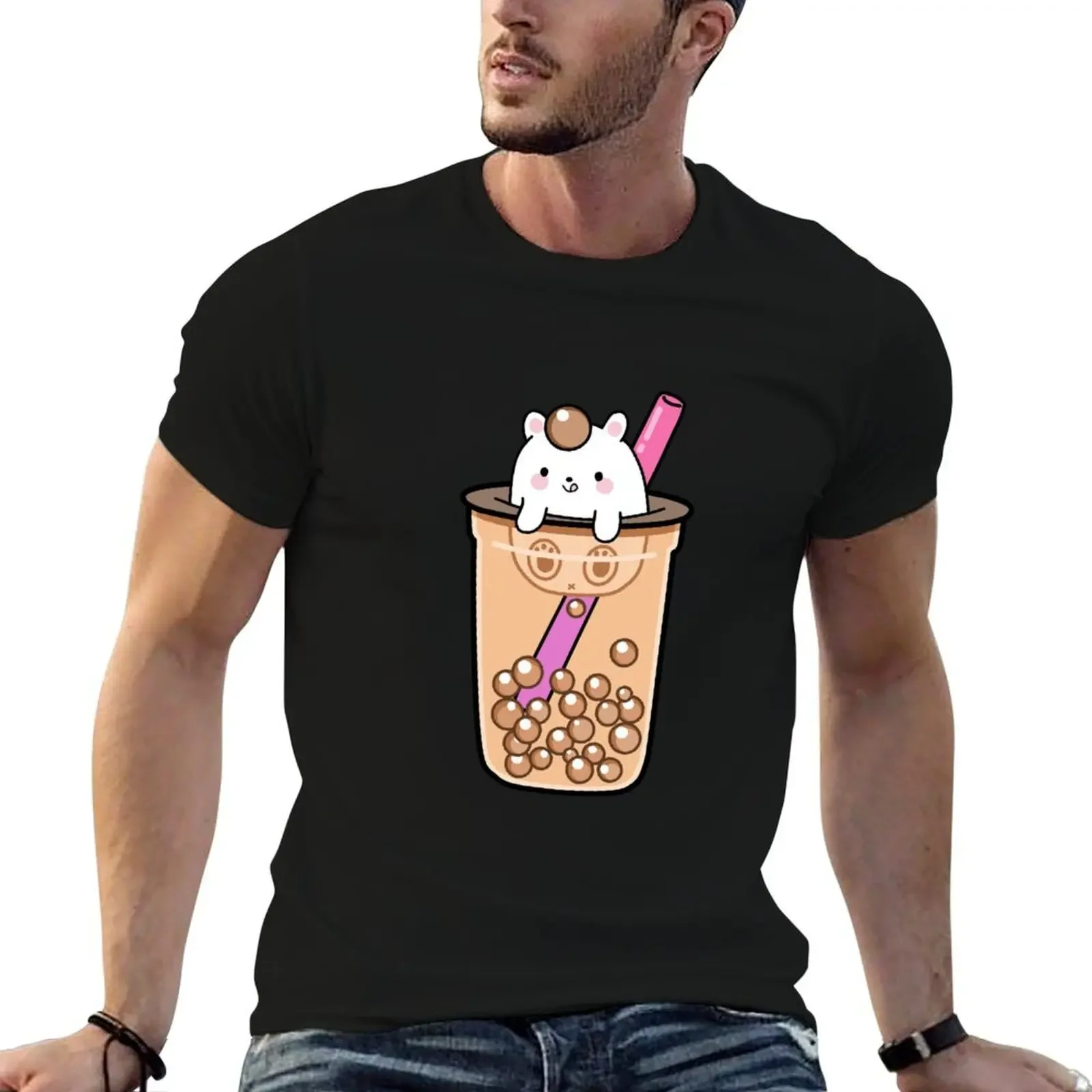 Boba Unicorn T-Shirt kawaii clothes street wear boys whites graphic t shirt vintage plus size men clothing