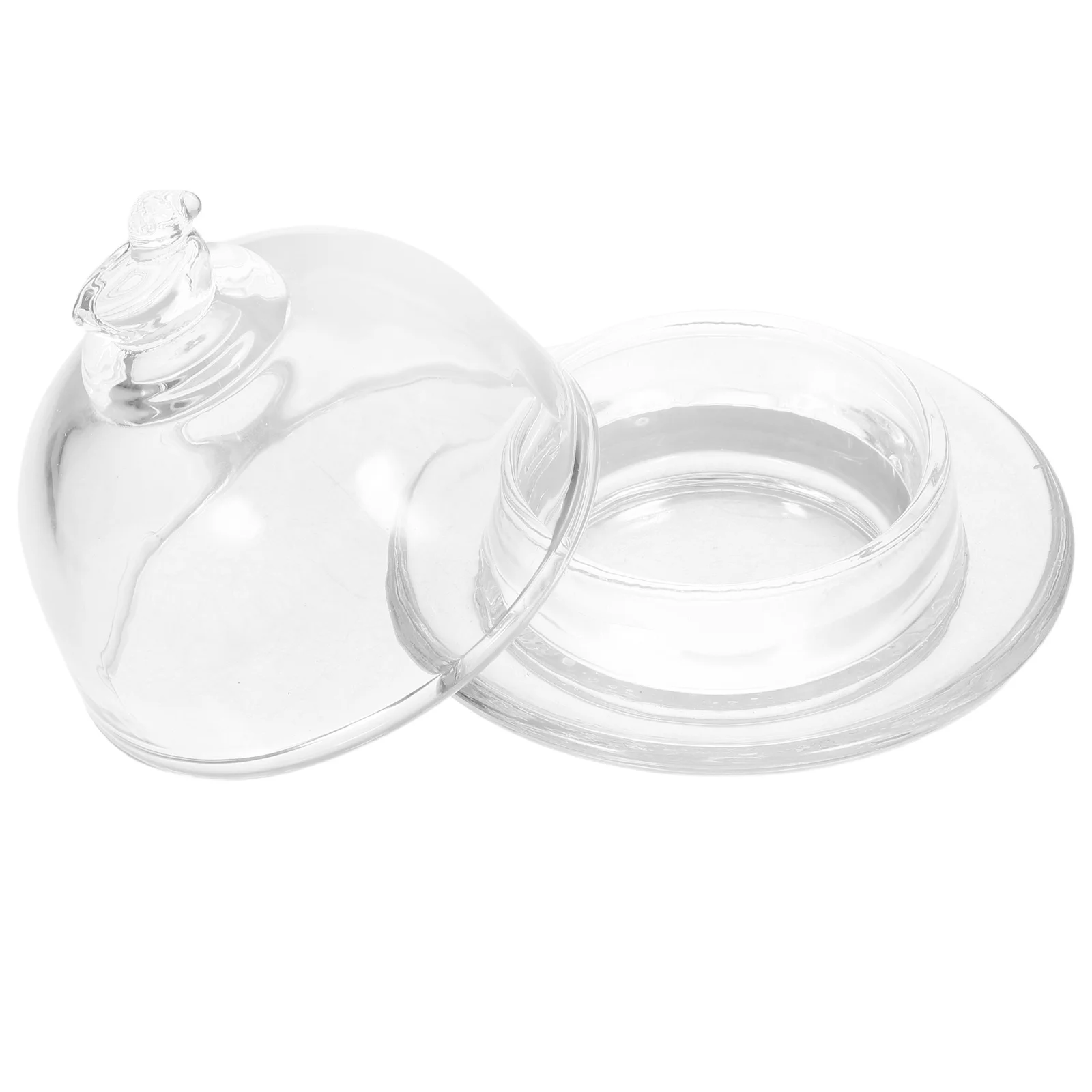 

Transparent Glass Inkwell Jar with Dome Cover Multi-Purpose Ink Storage for Dip Pen Calligraphy Practice Chinese Sumi Art Tray