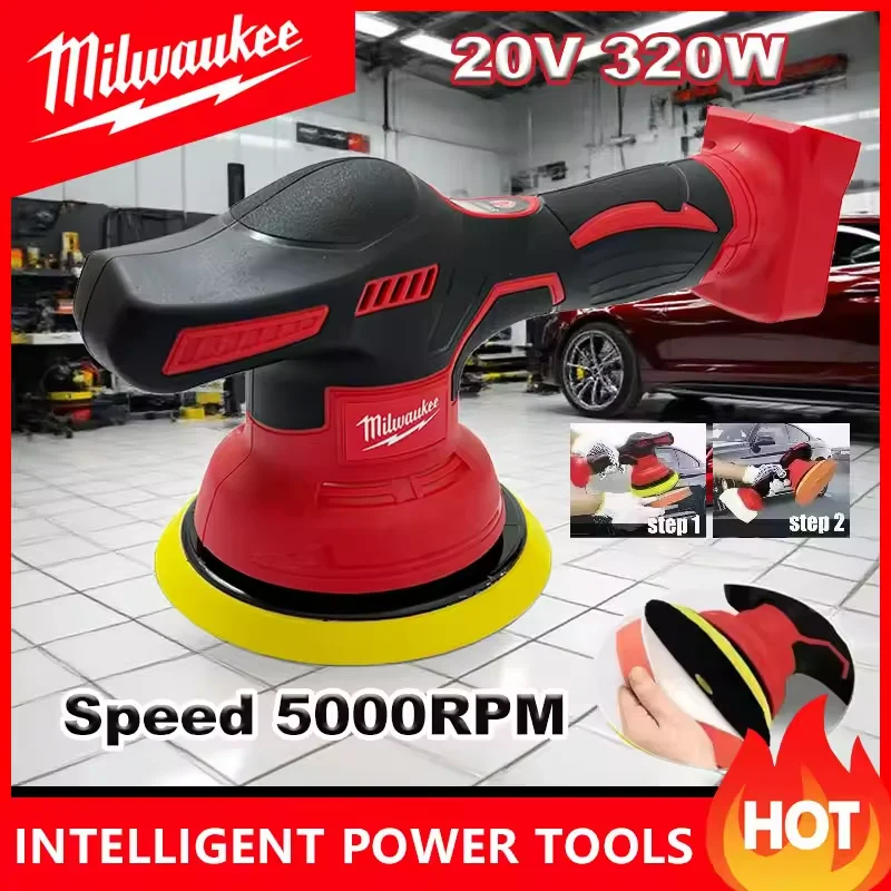 

100% Genuine Milwaukee 8 Gears Digital Display 5000RPM Cordless Car Polisher Electric Polisher Auto Car Waxing Polishing Machine