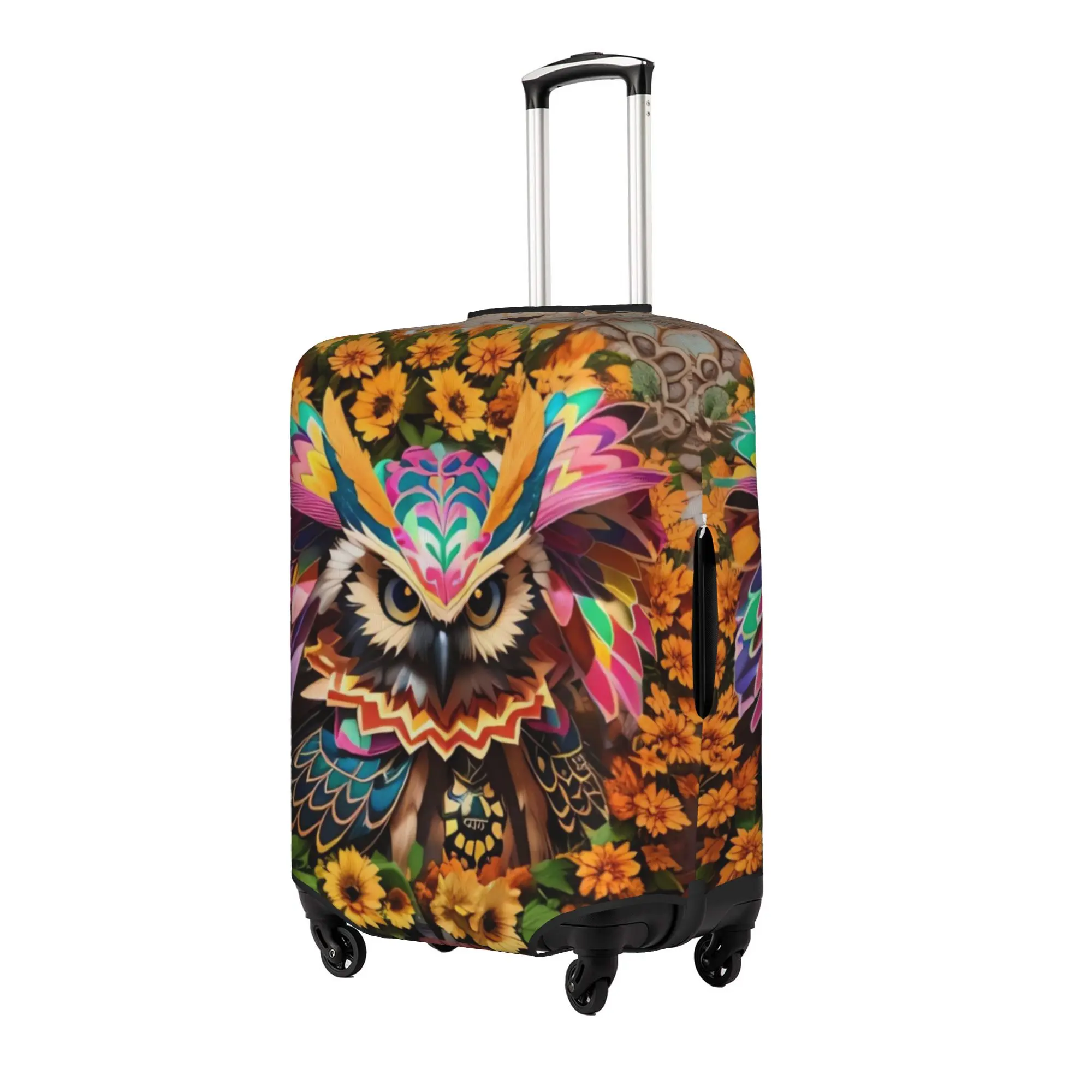 Halloween Pumpkin Owl Suitcase Cover Dust Proof  Luggage Protective Covers for 18-32 inch