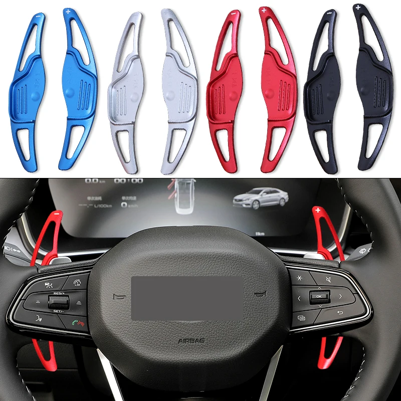 

For Geely Preface 2021-2023 2025 Aluminum Alloy Car Steering Wheel Shift Paddle Shifters Extension Sticker Accessories