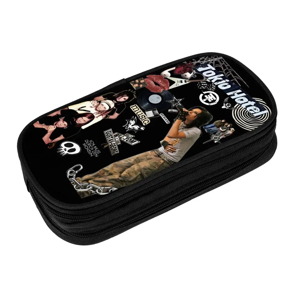 Retro Pencil Case Tokio Hotel Cool Pencil Box School Pencil Cases Child Canvas Printed School Stationery