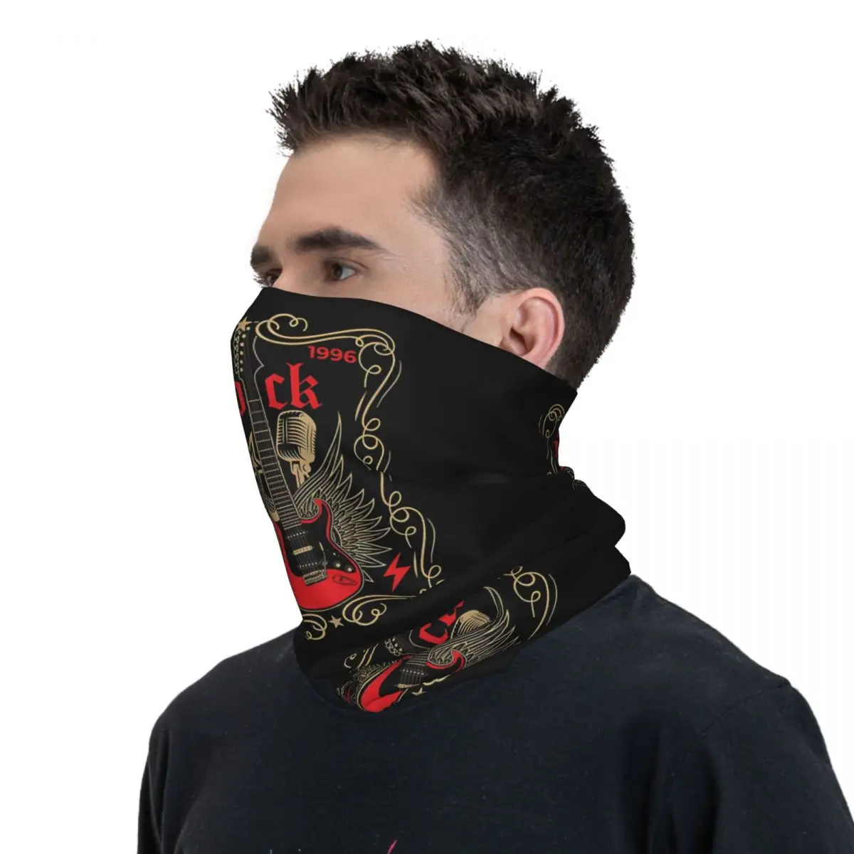 Love Rock And Roll Headband Neck Warmer Men Ski Running Tube Scarf Medical Nurse Face Bandana Gaiter