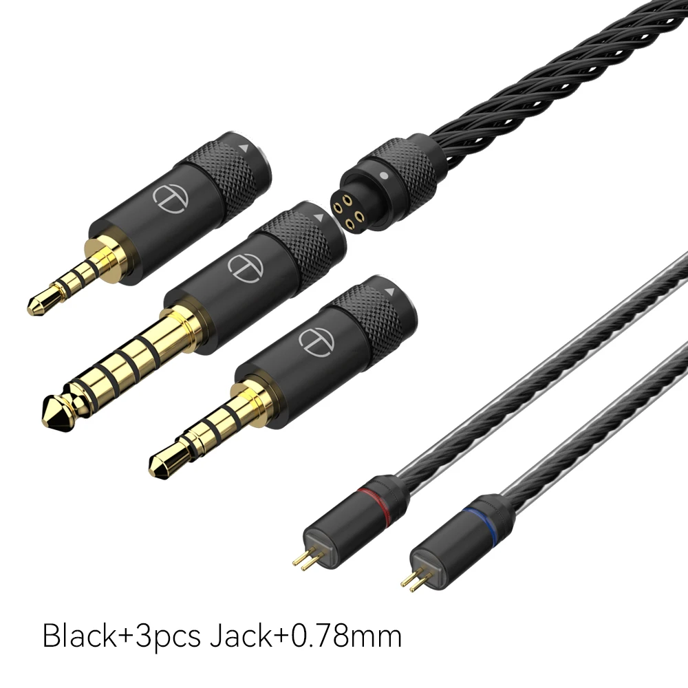 TRN T2 Pro16 Core Oortelefoon Verzilverd HIFI Upgrade Kabel 2.5 5-pin/3.5/4.4/Type C 5-pin/QDC//MMCX/0.75/0.78