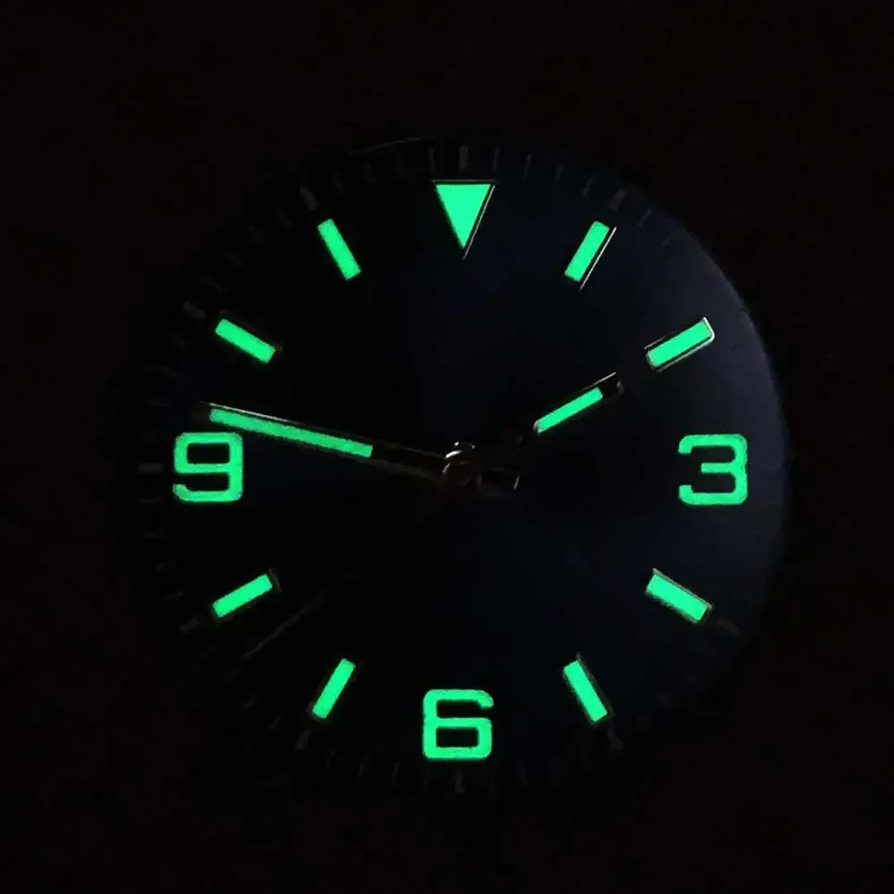 29mm Green Luminous Watch Dial Watch Hands Set Replace Watches Accessories Repair Parts Fit 8215 / 8200 and 2813 Movement