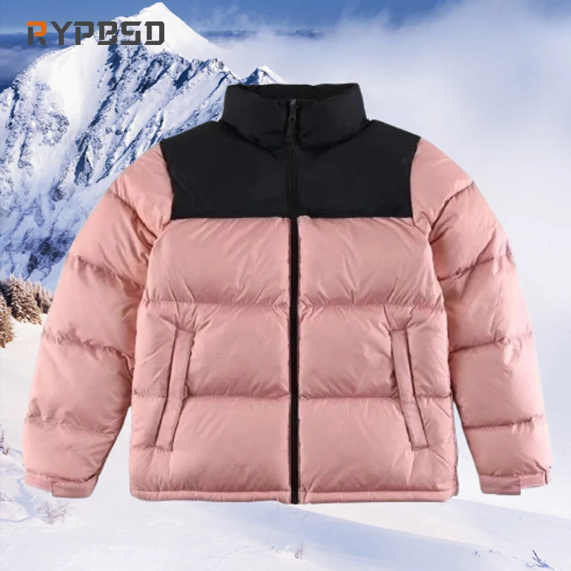 

Face Puffer Jacket Men Luxury Warm Thick Windproof Bubble Coat Stand Collar Oversized Korean Unisex Streetwear Parka Down Jacket