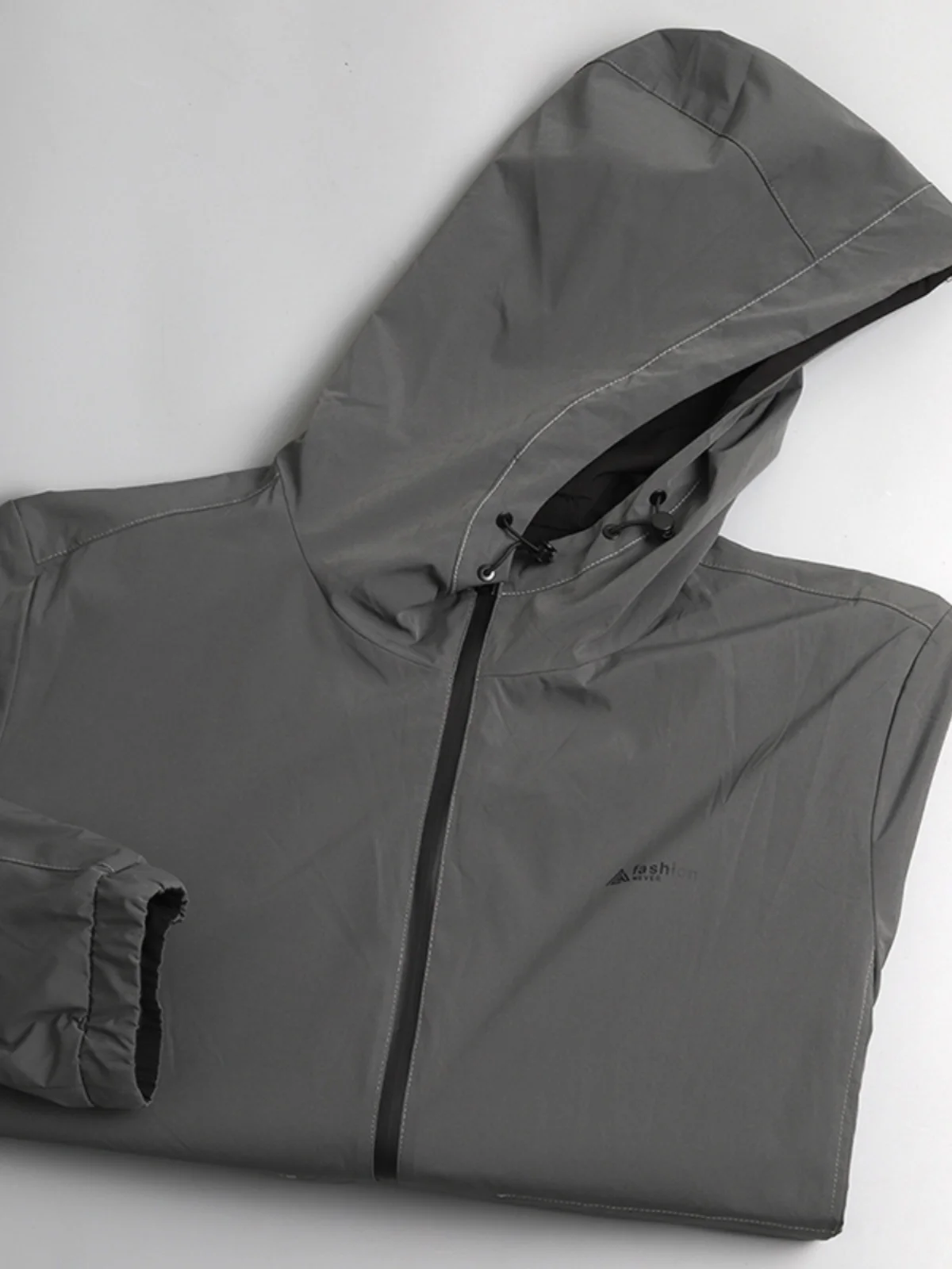 

Double-Sided Wearable Casual Hooded Jaet for Men Youth Faion Pure Color Versatile Autumn Outerwear Stand Fit Long Sve