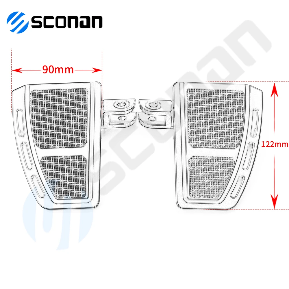 For Honda Rebel CMX1100 CMX 1100 Motorcycle CNC Aluminum Wide Footpeg Front Rider Foot Pegs Rest Footboards Enlarger Pedals