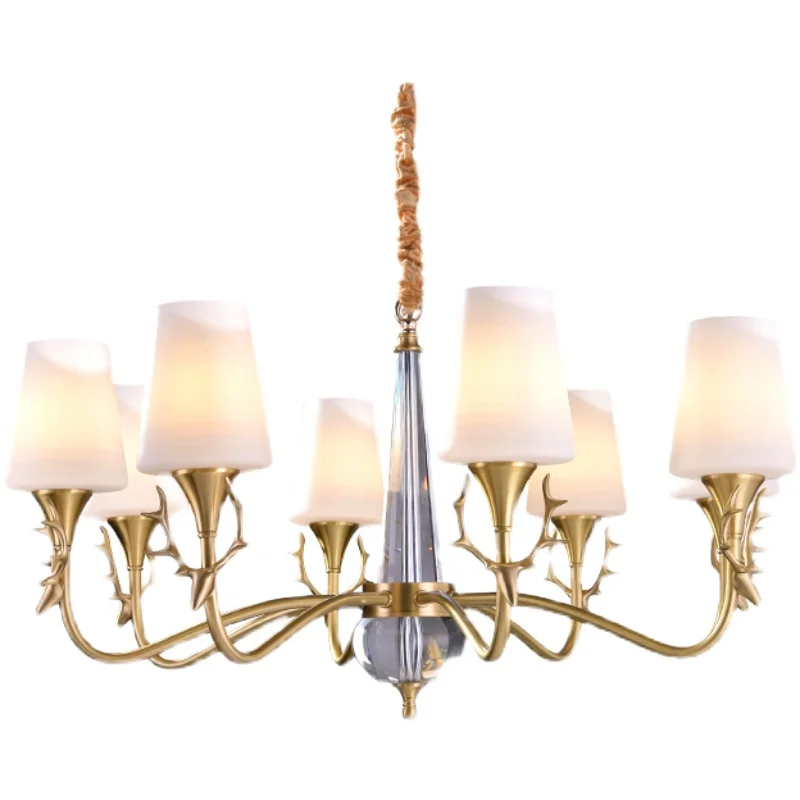 

Light luxury American simple living room modern creative chandelier rural pastoral restaurant lamps