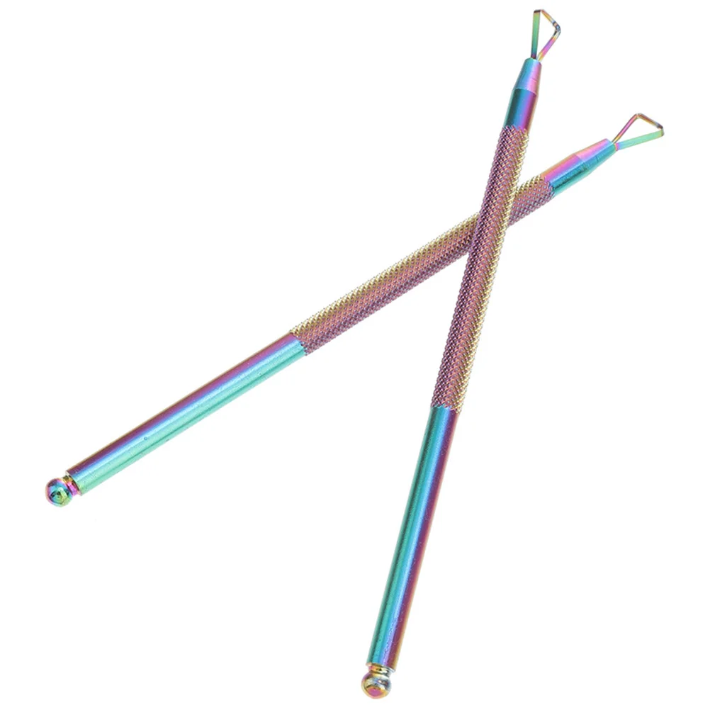 2 Stuks Ergonomisch Handvat Cuticle Pusher Tool Nail Gel Polish Remover Professionele Manicure Gereedschap Cuticle Pusher Gel Polish Remover