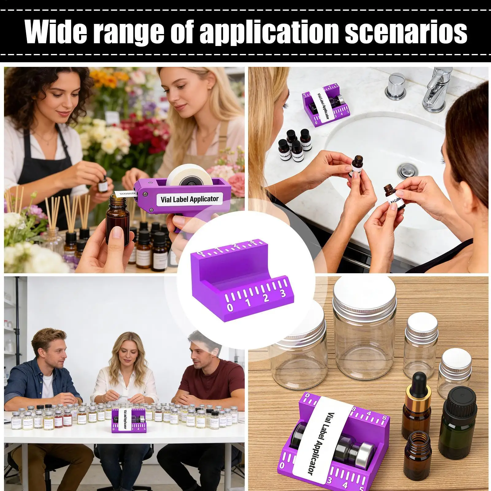 3ml/10ml Fläschchen-Etikettenapplikator, einfache Ausrichtung, zeitsparendes Aufkleber-Ausrichtungswerkzeug, effiziente Anwendung, wiederverwendbare Etikettierungswerkzeuge – Detail 6