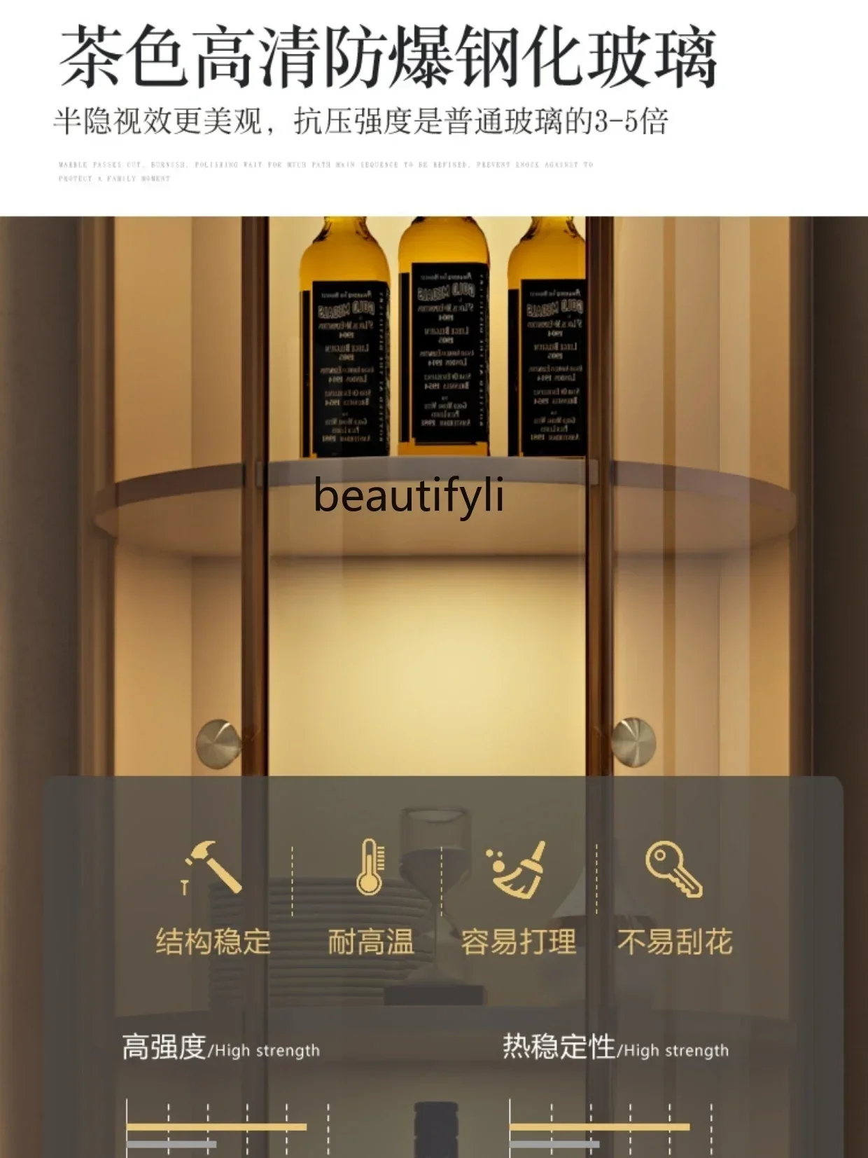 Lemari Anggur Segitiga Mewah Ringan X, Lemari Pajangan Dinding Sudut Ruang Tamu dari Baja Anti Karat, Penyimpanan Kaca, Furnitur Kayu Solid