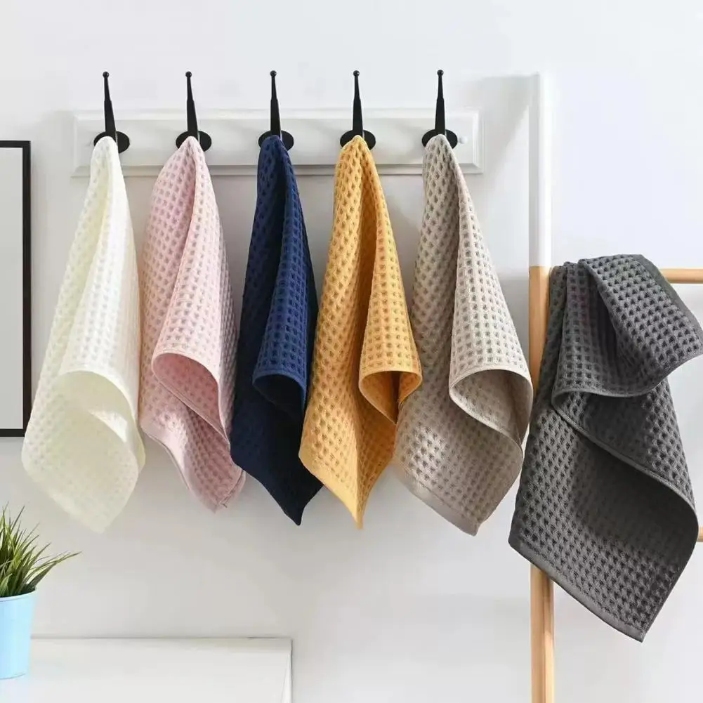 Cotton Waffle Towels Quick Dry Bath Towels Lightweight Soft Absorbent Travel Durable Cotton Face Towel for Bathroom Spa Gym Pool