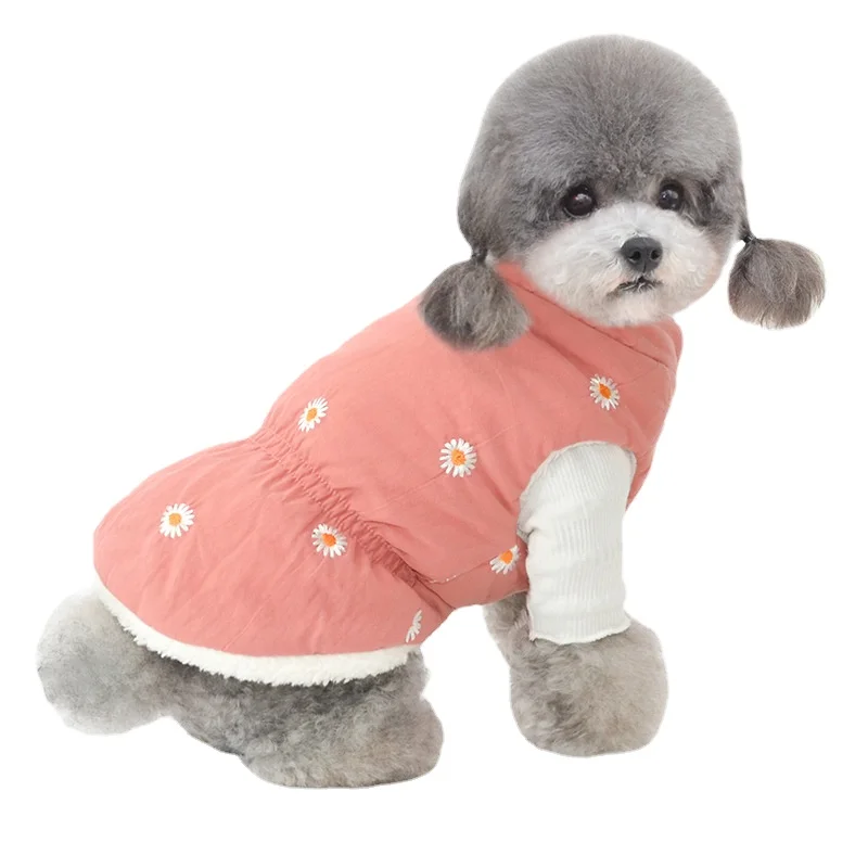 

Pet Clothes Autumn And Winter Warm Dog Clothes Quilted Small Dog Clothes Teddy Bomei VIP Clothes Cat Clothes Customizable