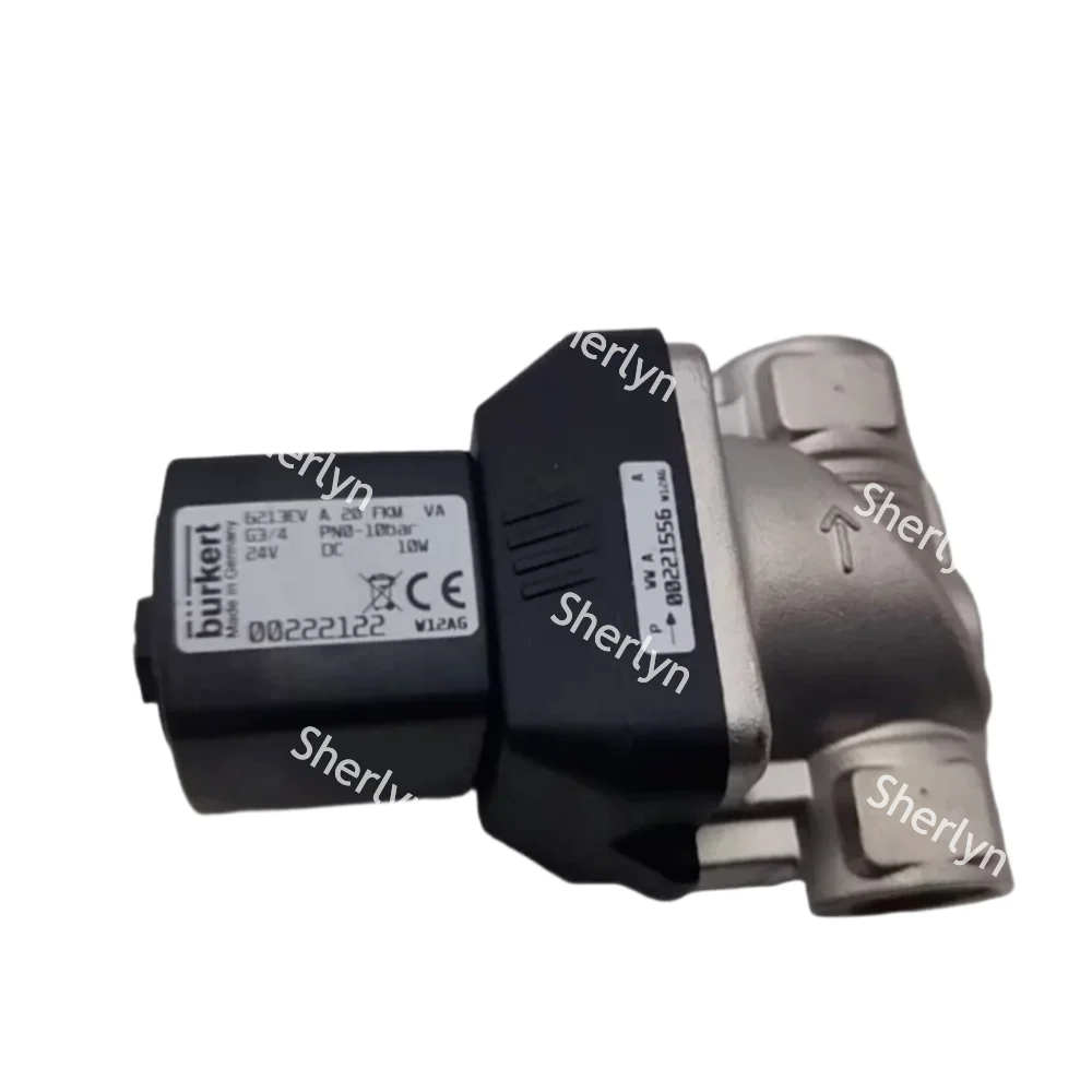 6213 Burkert Solenoid Valve G3/4 Stainless Steel Valve Body 00222122 00222123 00222125 20 Flow Hole, FKM Seal