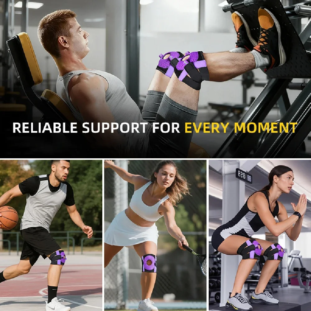1PCS Sports Patella Knee Support Brace Compression Sleeve, Knee Protector Pads for Men Women, Arthritis & Knee Pain Relief