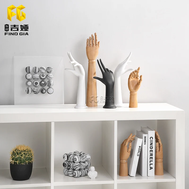 

Artificial Hand Plastic Hand Model Movable Joint Household Decoration Photographic Prop Jewelry Cosmetics Bags Shoes Display
