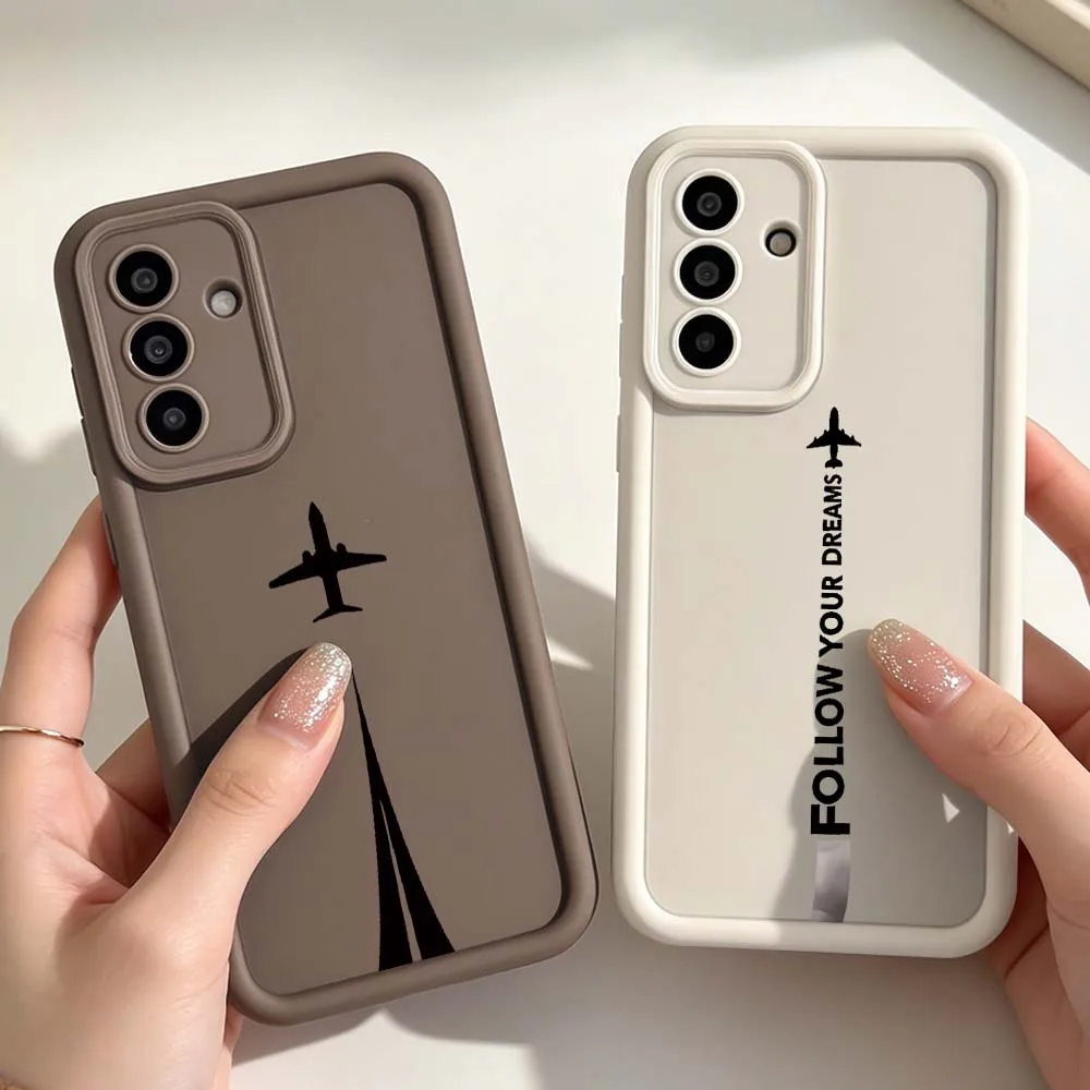 Follow Your Dreams Plane For Samsung A25 A26 A33 A57 A35 A36 A37 A51 A52 A53 A54 A55 A57 A72 A73 5G Eye Ladder Phone Case